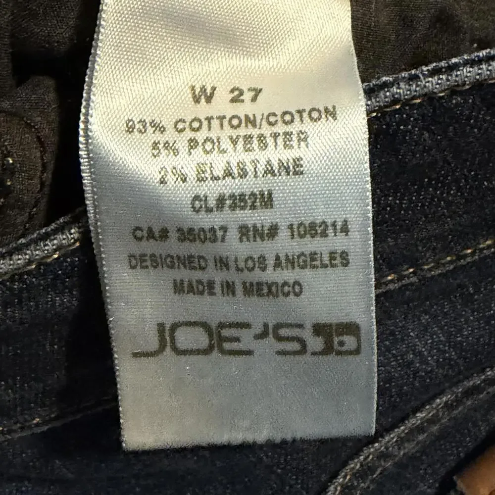 Joe's Jeans The Icon Ankle Mid Rise Skinny Jeans Chandra Blue Denim Size 27 - Picture 14 of 15